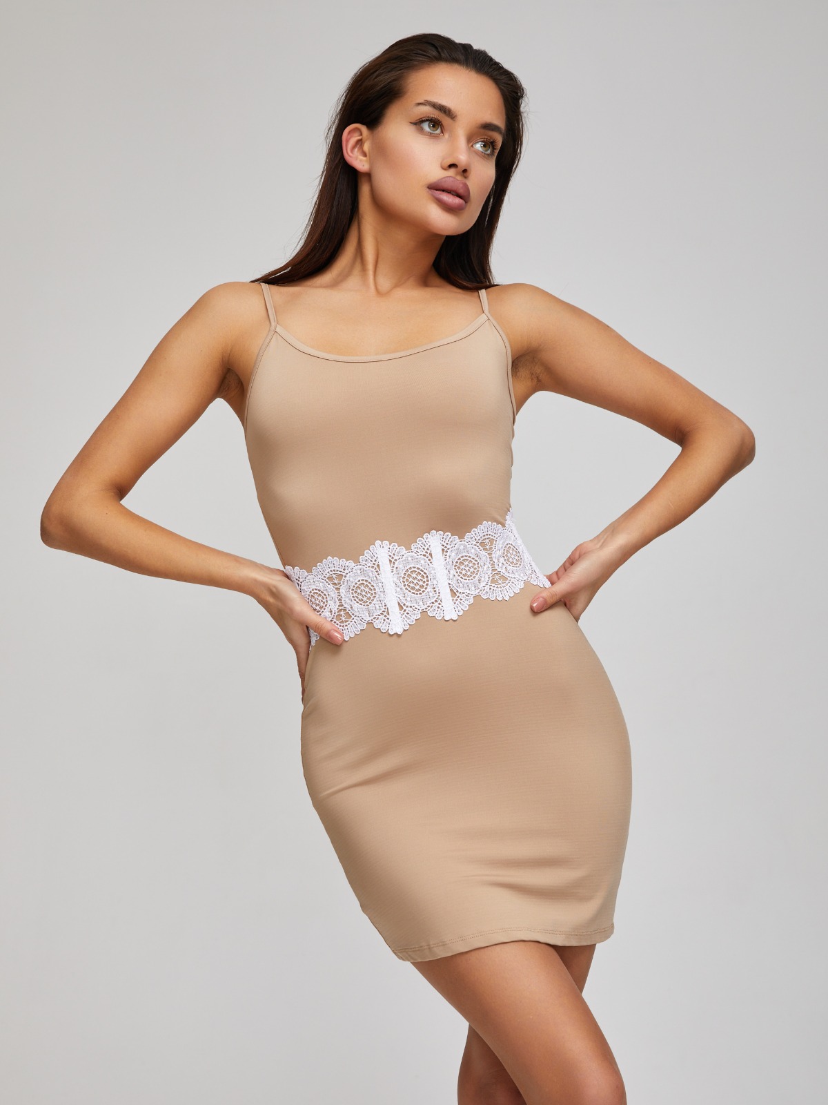 Кружевной пояс, белый