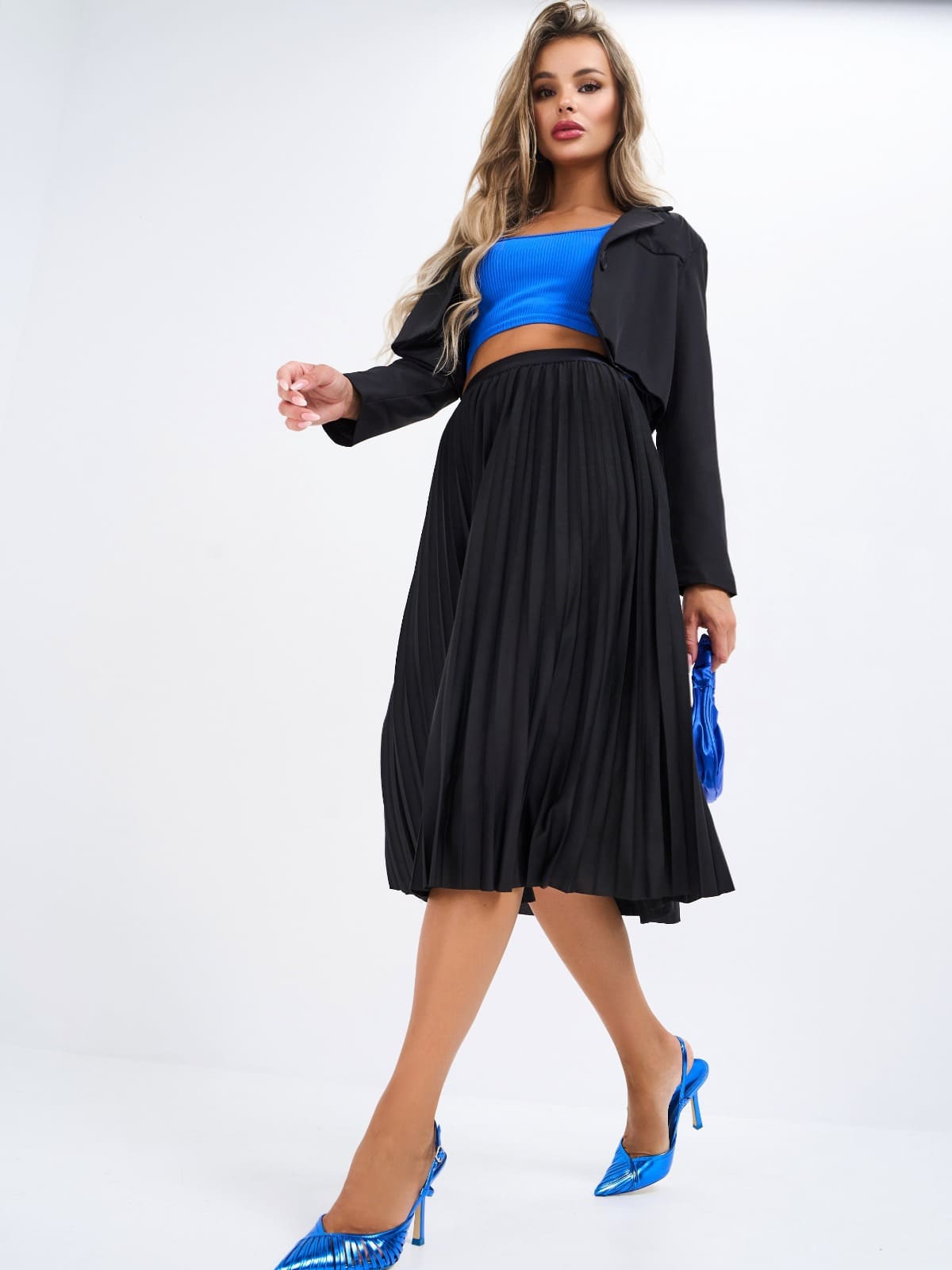 Юбка плиссированная, черный